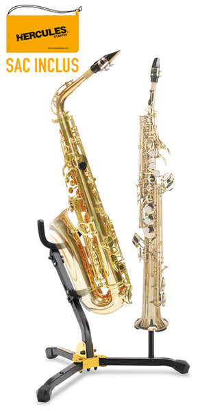 Hercules Stands Soporte Doble De Saxofón Alto/Tenor & Saxofón Soprano