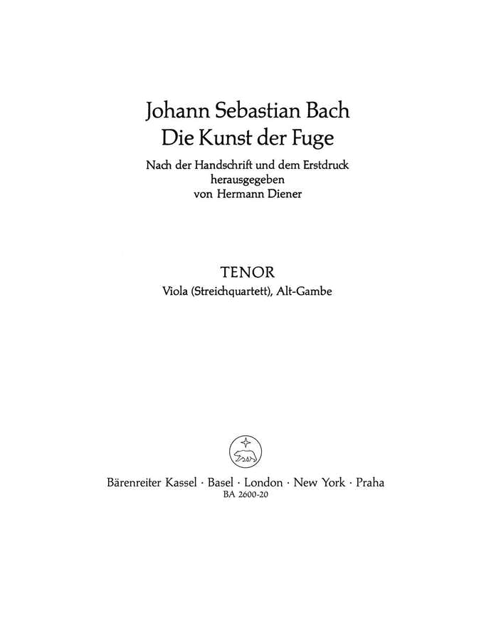 Bach J.S. - Die Kunst Der Fuge