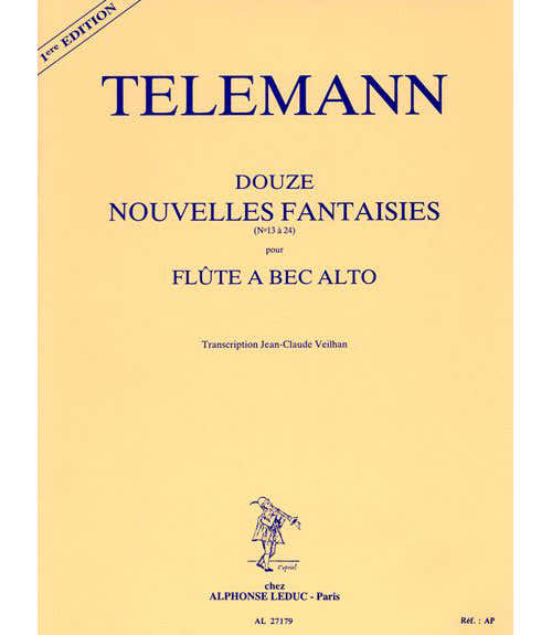 Telemann GF. PH. - Douze Nouvelles Fantaisies - Flute A Bec Alto