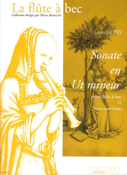 Edition Delrieu Detry Louis - Sonate En Ut Min. - Flute A Bec Bc