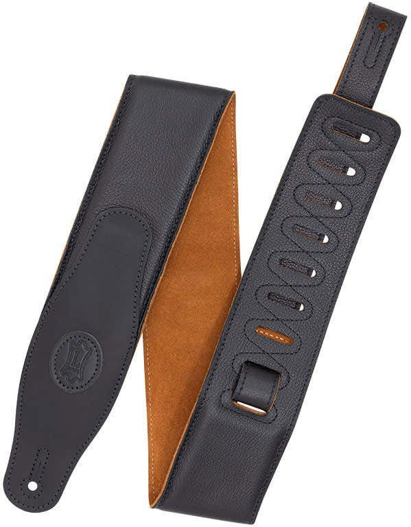 Cuero Acolchado 7,6cm - Negro-Miel