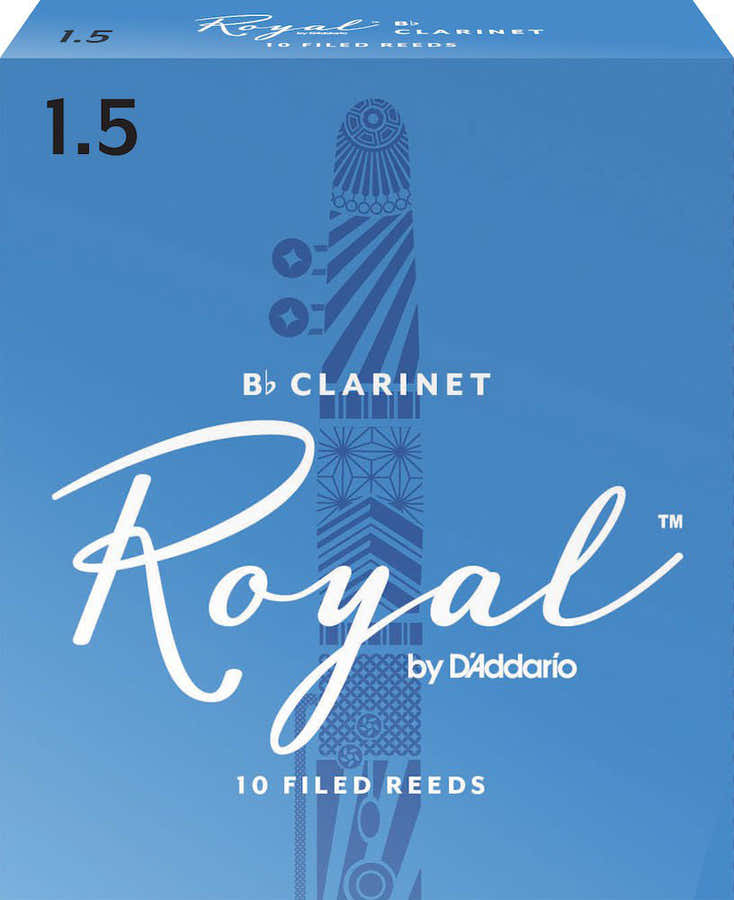CAAS PARA CLARINETE EN SI BEMOL ROYAL RESISTENCIA DE 1.5 PAQUETE DE 10