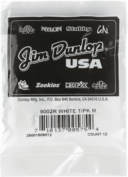 Dunlop 12 x Thumbpick White Medium