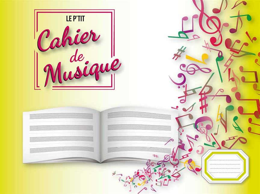 Cuaderno de música con 4 pentagramas