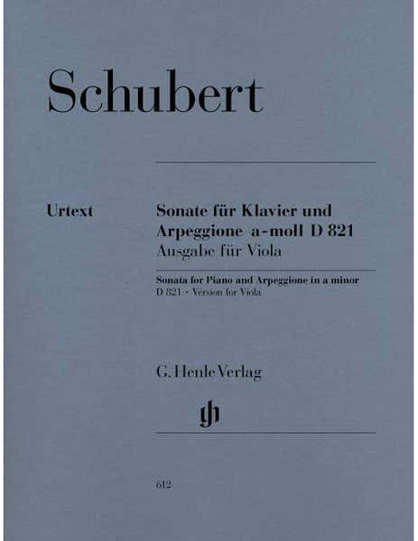Schubert - Sonate Pour Piano et Arpeggione En La Mineur D 821 (op. Post.) - Alto et Piano