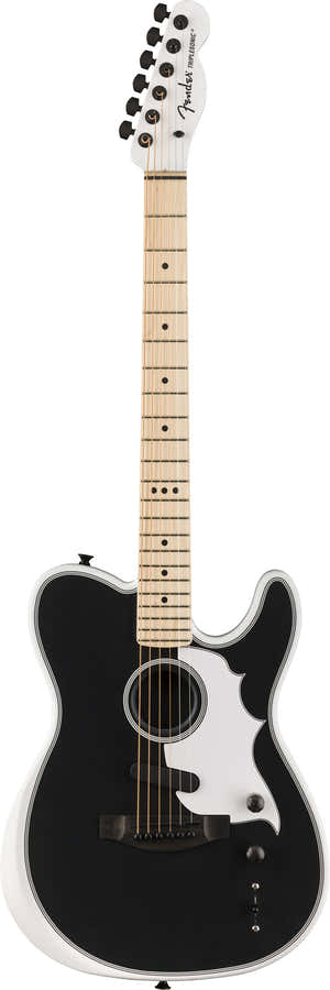 Telecaster Acoustasonic Triplesonic Signature Jack White LTD MN Blanco Ártico Satinado con Tapa Negra