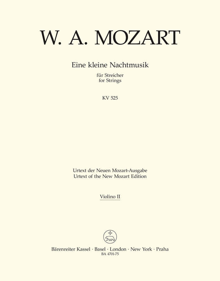 Mozart Wolfgang Amadeus - Mozart - Kleine Nachtmusik (violon 2)