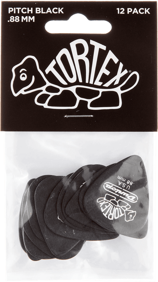 12 x 0,88mm Tortex Pitch Black