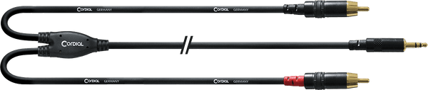 Cable Y Divisor Minijack Estéreo/2 RCA 1,5 M