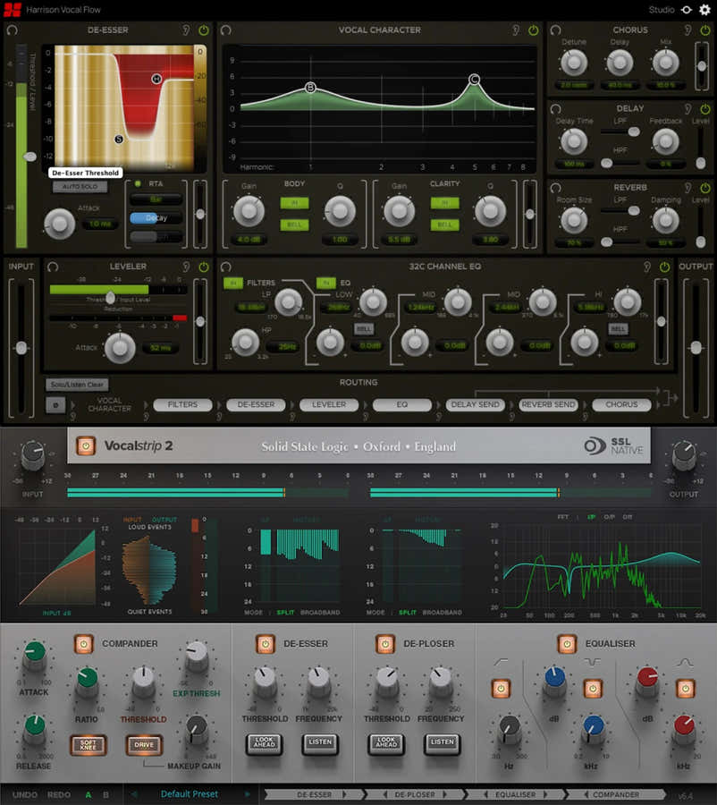 SSL Vocalstrip 2 y Harrison Fastrack Bundle