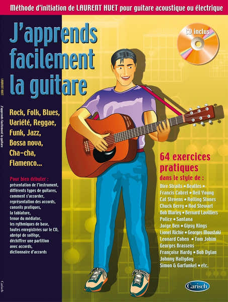 Huet Laurent - J'apprends Facilement La Guitare (version Poche) + CD Debutant