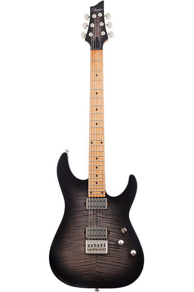 Schecter C-1 Estándar Plus Negro transparente Burst