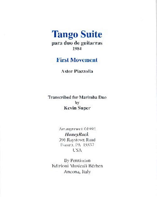 Piazzolla Astor - Suite de Tango 1.er movimiento - 2 guitarras