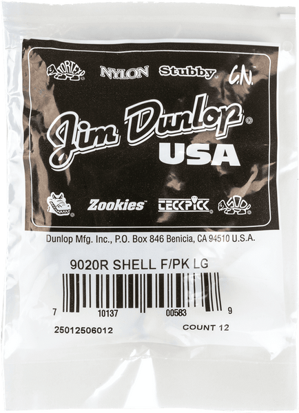 Dunlop 12 x Púas De Dedo Grandes De Concha