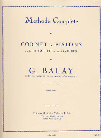 Méthode Complète De Cornet A Pistons Vol.1 - Balay