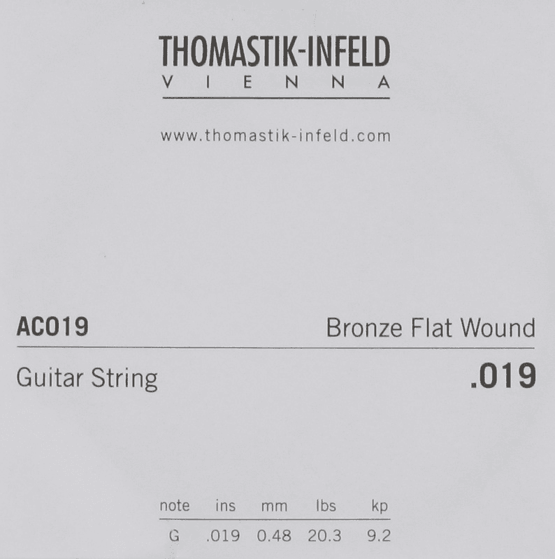 THOMASTIK ACOUSTIC GUITAR STRINGS PLECTRUM ACOUSTIC SERIES. NICKEL-FREE.019