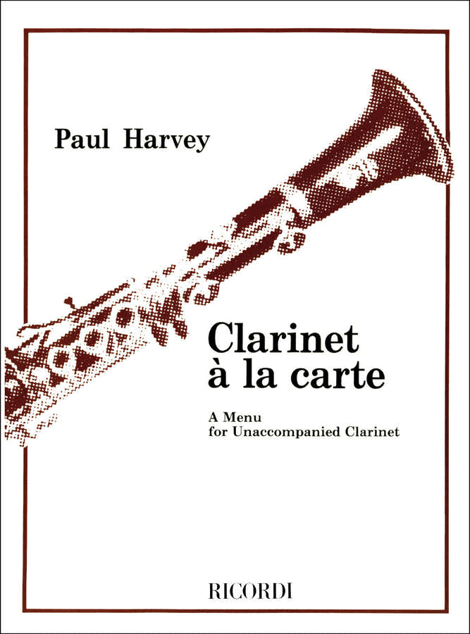 HARVEY - CLARINET A LA CARTE - CLARINETTE ET PIANO