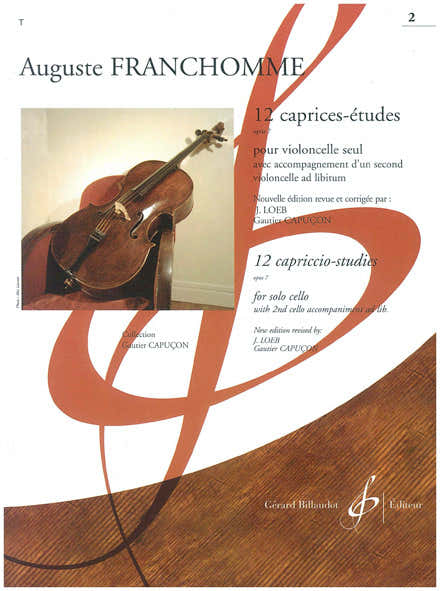FRANCHOMME AUGUST - 12 CAPRICES-ETUDES OP.7 POUR VIOLONCELLE SEUL VOL.1