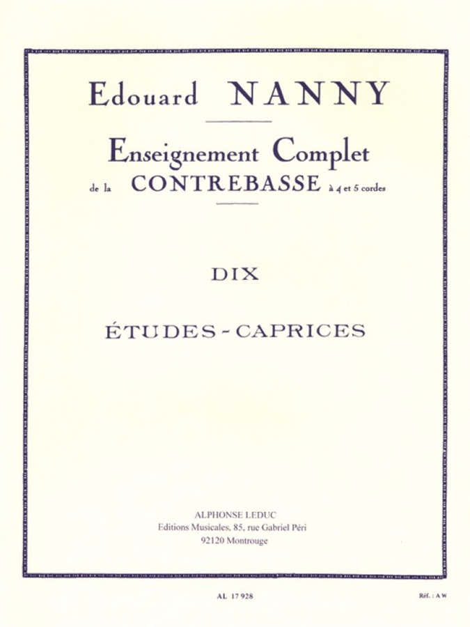 NANNY EDOUARD - 10 ETUDES CAPRICES - CONTREBASSE