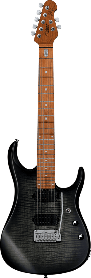 JP15 7 Tapa de arce flameado Trans Black Satin