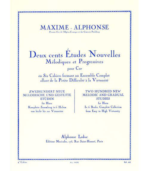 MAXIME-alphonse - 200 Etudes Nouvelles Vol.4 - Cor