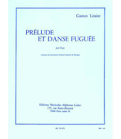 LITAIZE GASTON - Preludio y danza fugada - Órgano