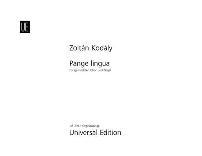 Kodaly Z. - Pange Lingua - Orgue