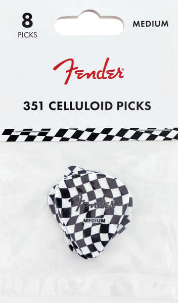 WAVY CHECKERBOARD 351 CELLULOID PICKS (8)