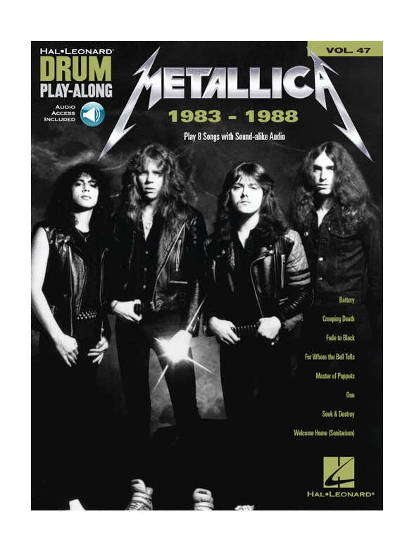 METALLICA 1983-1988 - HAL LEONARD DRUM PLAY ALONG VOL.47