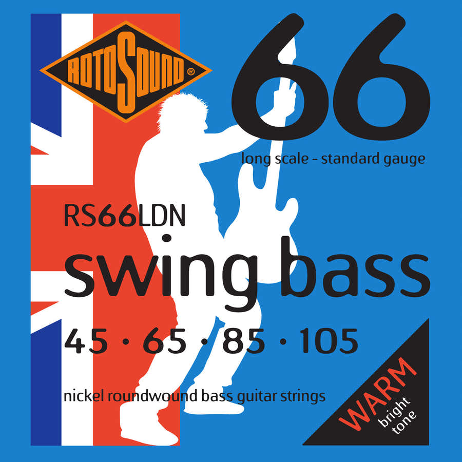 RS66LDN Swing Bass, cuerdas de níquel entorchadas redondas, escala larga 45-105