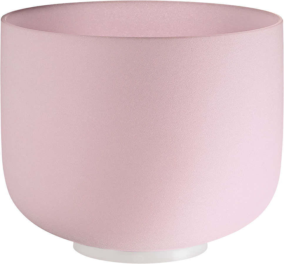 SONIC ENERGY ROSE QUARTZ CRYSTAL SINGING BOWL 10" NOTE F HEART CHAKRA - CSBR10F