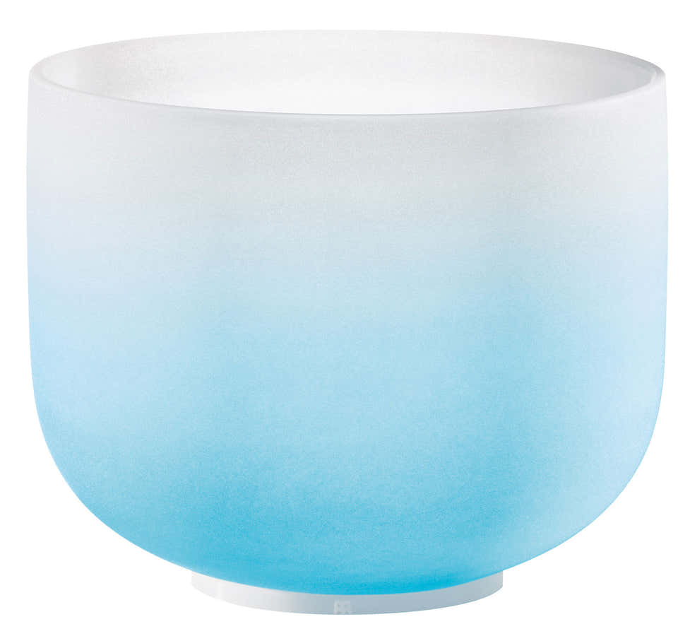 MEINL SONIC ENERGY CRYSTAL SINGING BOWL 10" COLOUR-FROSTED LIGHT BLUE NOTE G4 THROAT CHAKRA