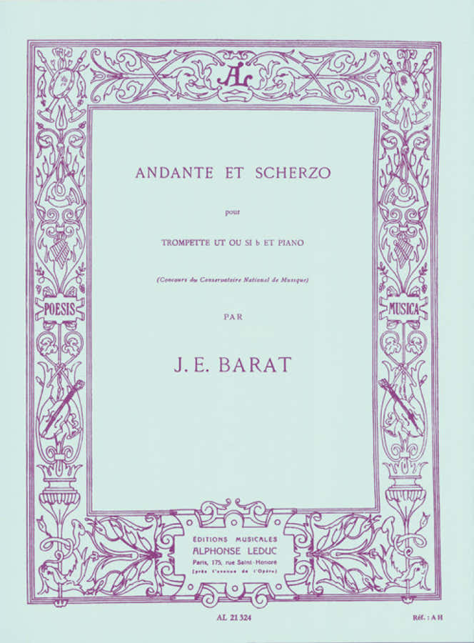 Barat JOSEPH-edouard - Andante & Scherzo - Trompette & Piano