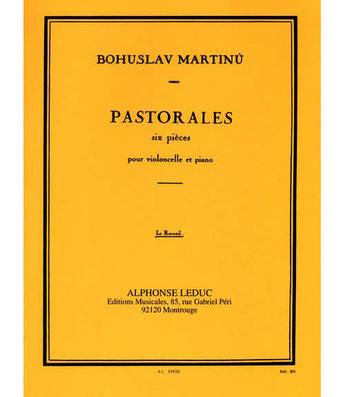 MARTINU BOHUSLAV - Pastorales - Violonchelo y piano