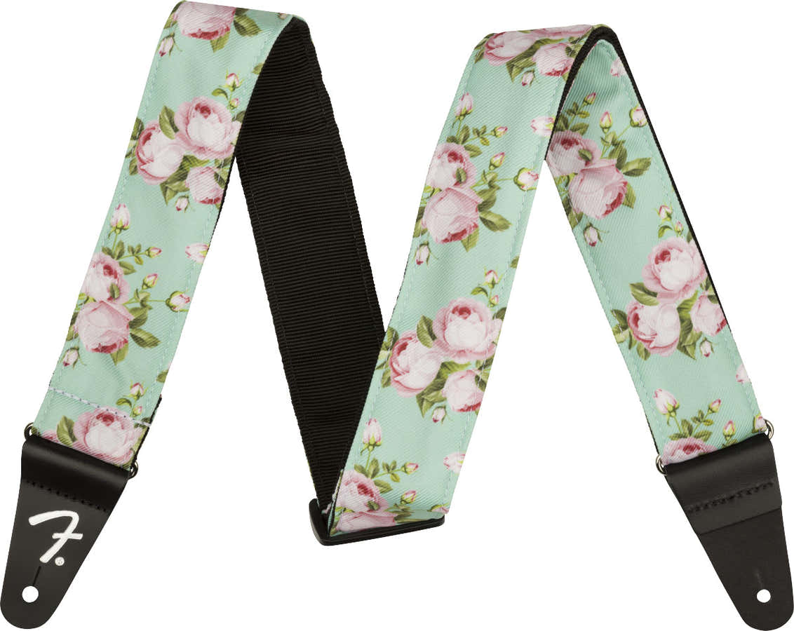FLORAL STRAP SURF GREEN 2"