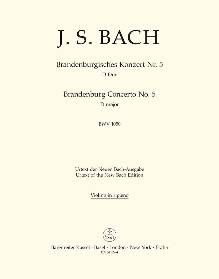 Bach J.S. - Brandenburgisches Konzert NR. 5 - Violin