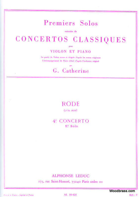RODE PIERRE - SOLO N°1 DU CONCERTO N°4 (CATHERINE)