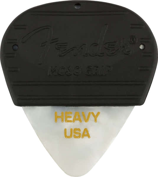 Mojo Grip Púas de celuloide gruesas Paquete de 3 White Moto