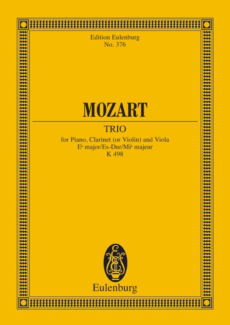 Moz W.A. - Trio Eb Major Kv 498 - Piano Clarinet And Viola