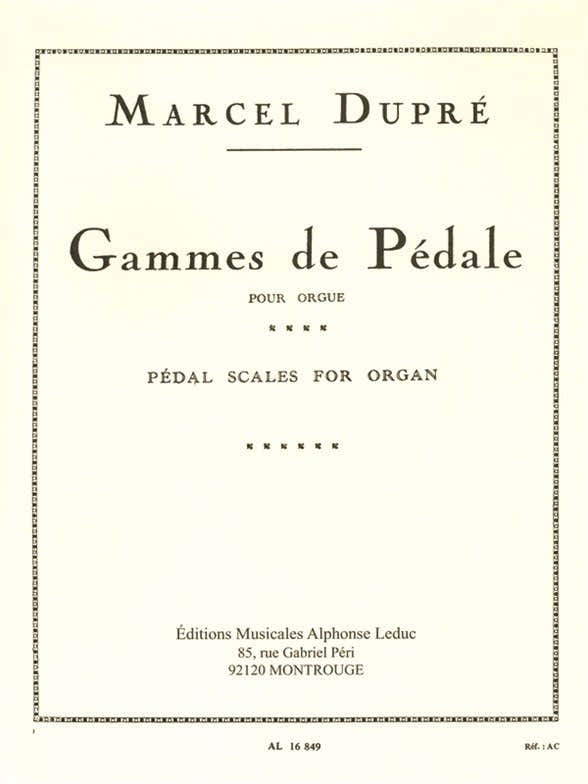 Gammes De Pédale pour Orgue