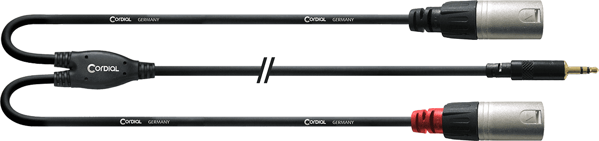 Cable Y Divisor Minijack Estéreo/2 XLR Machos 3 M