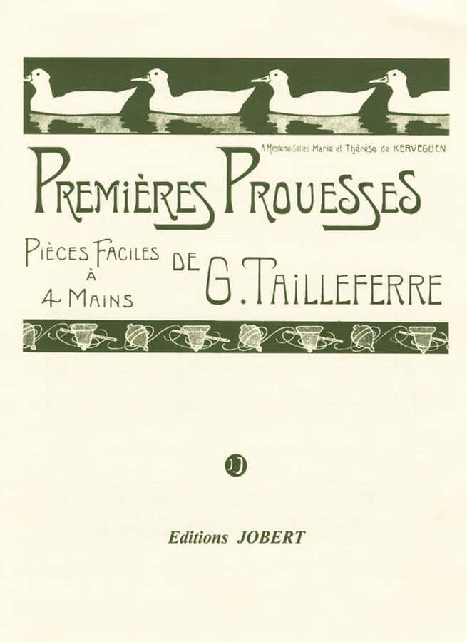 Tailleferre - Premières Prouesses - Po 4 MS - Piano A 4 Manos