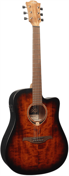 Lâg Tramontane T70DCE-B&B Dreadnought Ctw Negro & Marrón