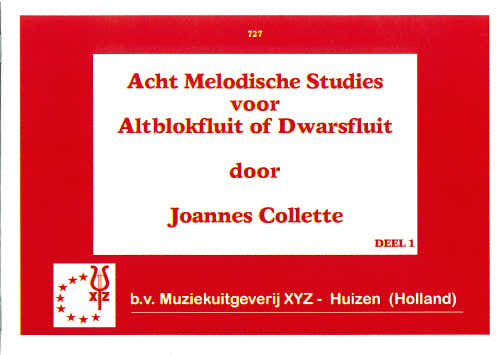 COLLETTE JOANNES - EIGHT MELODIC STUDIES PART 1 - DESCANT RECORDER AND PIANO
