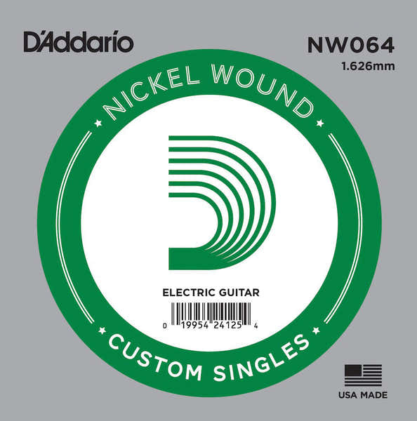 D'ADDARIO NW064 NICKEL WOUND ELECTRIC GUITAR SINGLE STRING .064