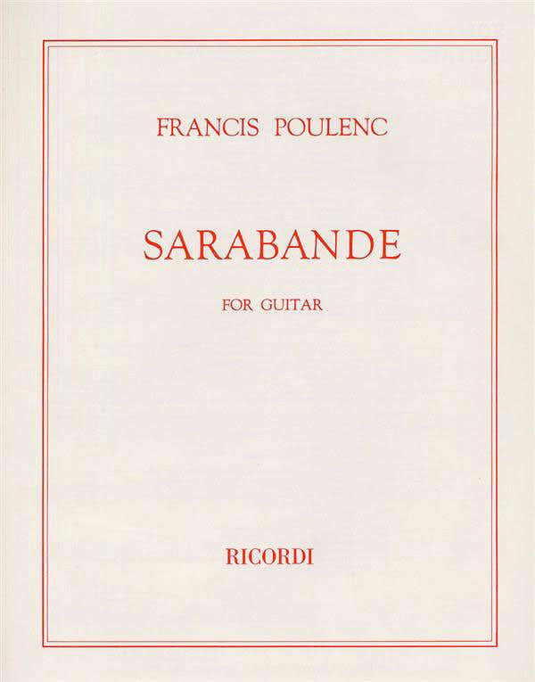 POULENC F. - SARABANDE - GUITARE