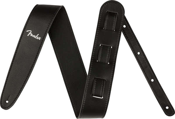 VEGAN LEATHER STRAP BLACK 2.5"