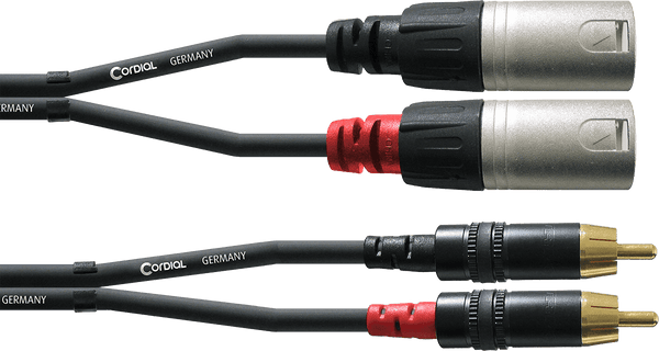 Cable de Audio Doble XLR Macho/RCA 6 M
