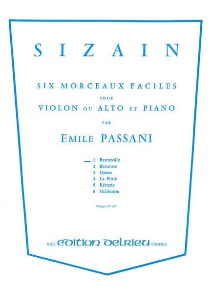 Passani Emile - Sizain 1 : Barcarolle - Violon