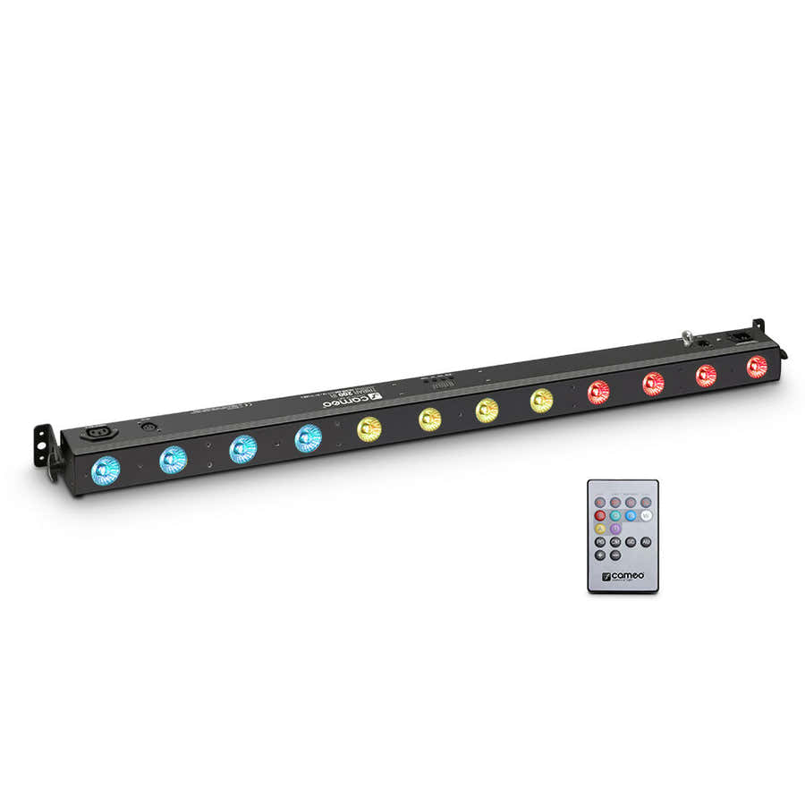 TRIBAR 200 IR - BARRA LED TRICOLOR (RGB) 12 X 3 W CAJA NEGRA CON MANDO A DISTANCIA INFRARROJOS